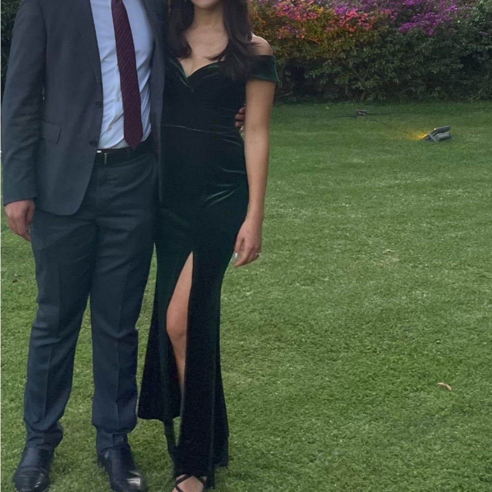 REBECCA B green velvet dress